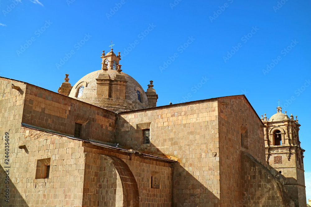 Cathedral of Puno, Peru or Catedral Basilica San Carlos Borromeo in Puno City of Peru 