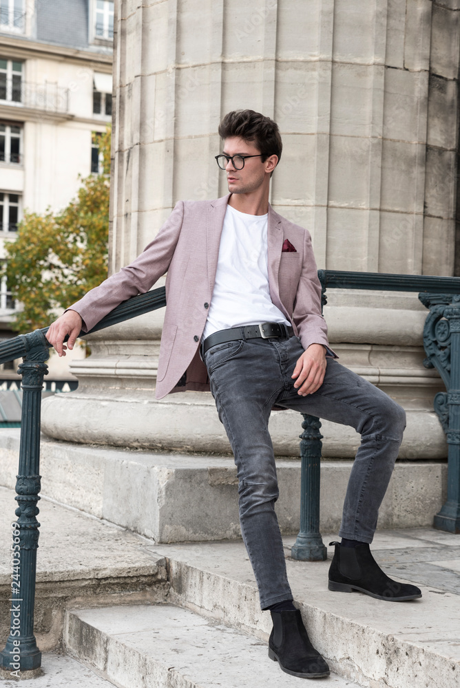 Fashion portrait of young handsome man. Fashion portrait of young handsome man.