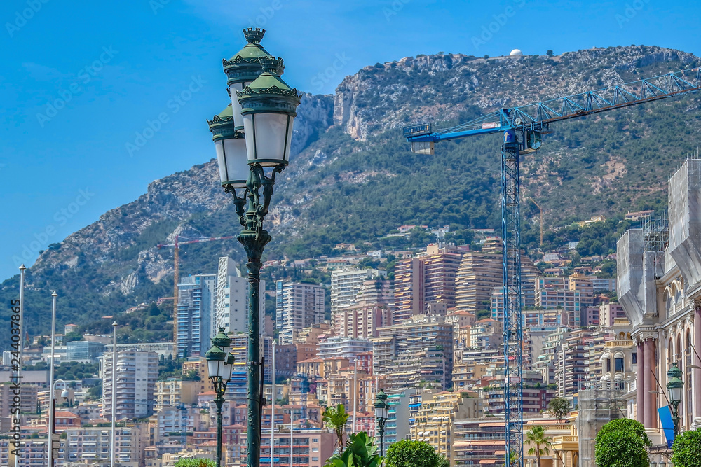 View of Residential buildings near Monte Carlo, Principality of Monaco