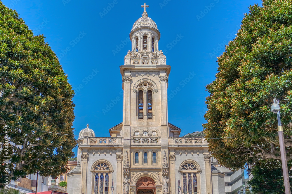 Beautiful Church of Saint Charles near Montecarlo, Principality of Monaco