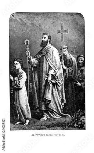 Canvas Print St. Patrick going to Tara