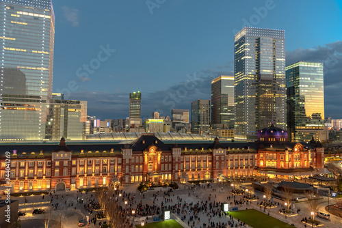 View of Tokyo station building