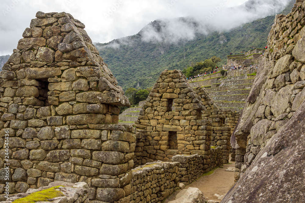 Ancient houses in Machu Picchu