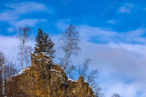 winter landscape in the mountains of Fagaras, Romania