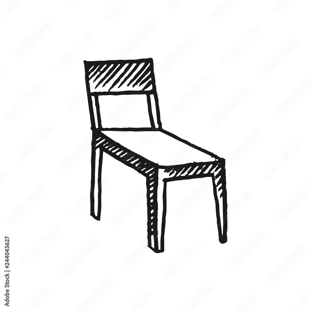 chair vector doodle sketch isolated on white background chair vector doodle sketch isolated on white background
