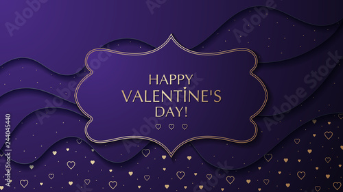 The Valentine s Day cut paper effect background