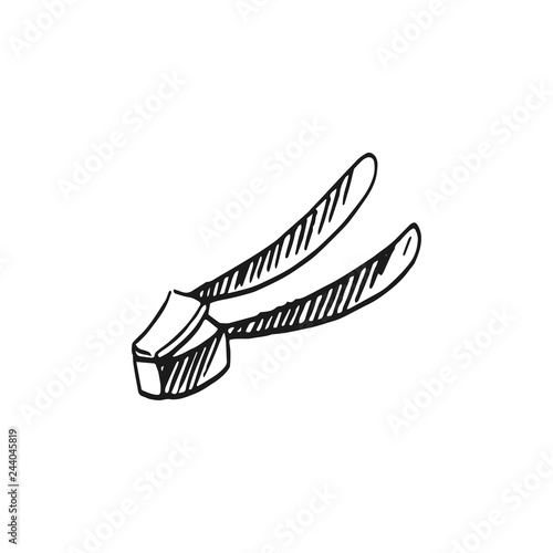 manual squeezer vector doodle sketch isolated on white background