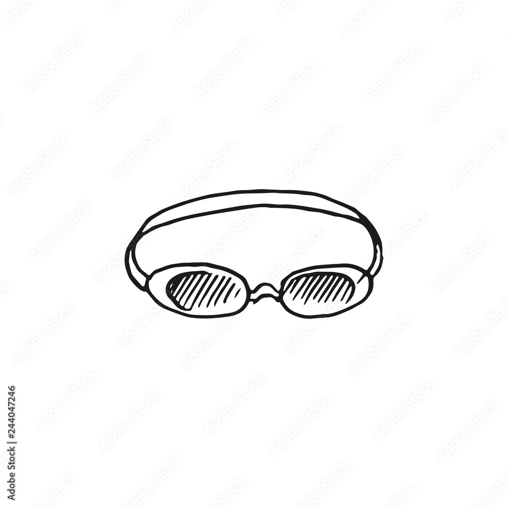 Goggles drawing top