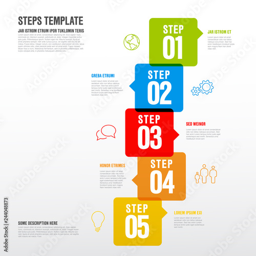 Vector five steps template