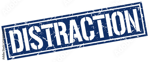 distraction square grunge stamp