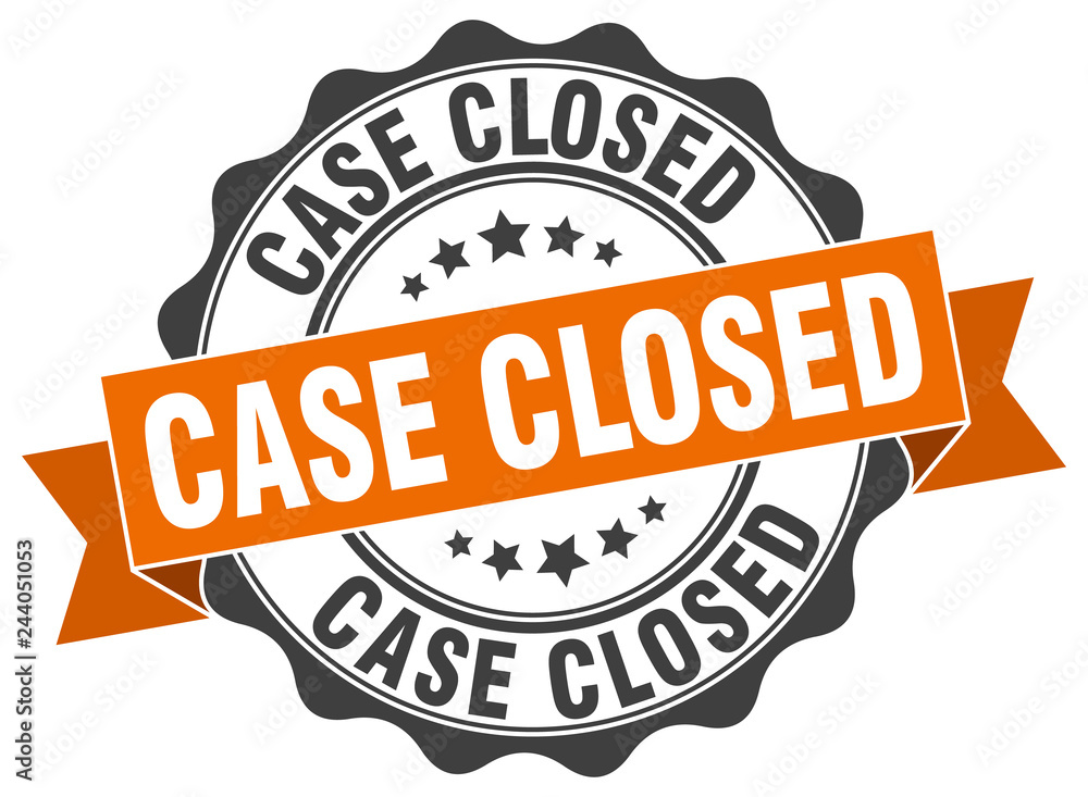 Obraz premium case closed stamp. sign. seal