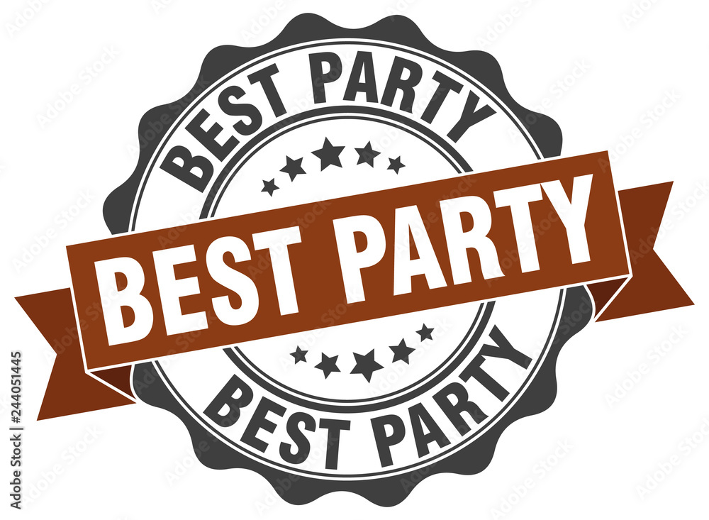 Fototapeta premium best party stamp. sign. seal