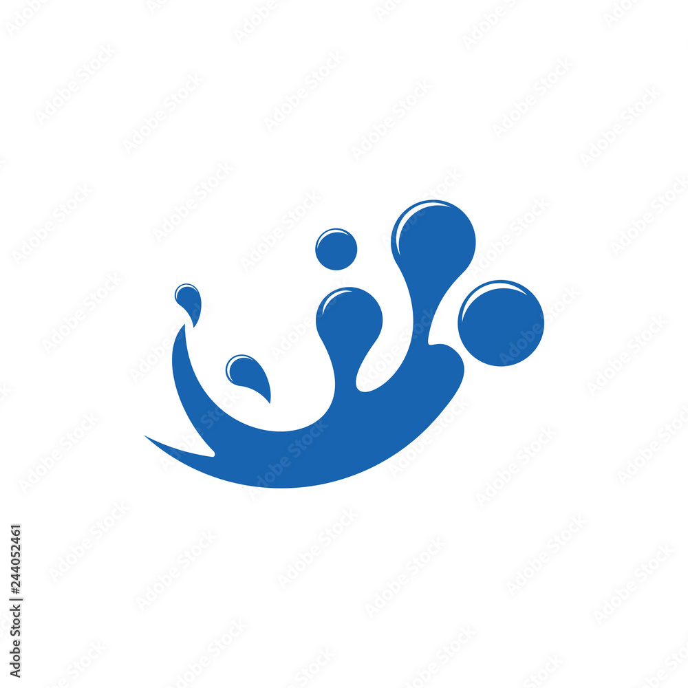 Obraz premium motion water splash symbol logo vector