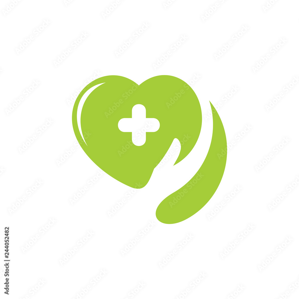 love heart plus medical symbol vector love heart plus medical symbol vector