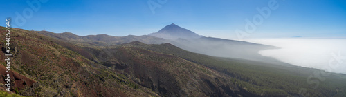Panoramic view of the Teide volcano. Viewpoint: Mirador de La Crucita. Canary Islands. Tenerife. Spain. © Sergey Kohl