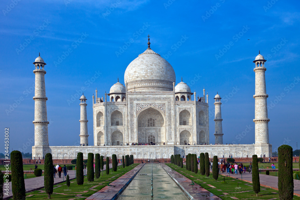 Obraz premium Taj Mahal in Agra, Uttar Pradesh, India.