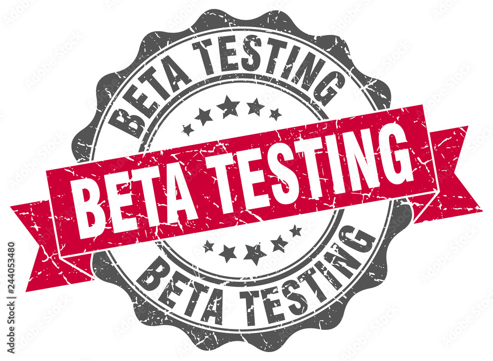 Obraz premium beta testing stamp. sign. seal