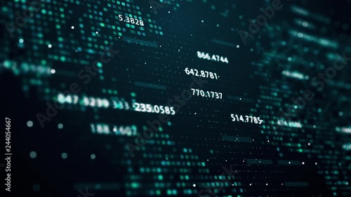 Wallpaper Mural Animation of growing charts and flowing counters of numbers with symbols of percent with map of earth on background. Financial figures and diagrams showing changes in the markets Torontodigital.ca