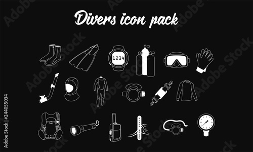scuba diving icon pack