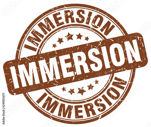 immersion brown grunge stamp