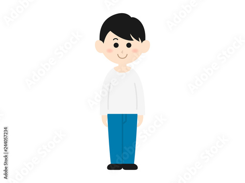 正面から見た男性のイラスト
