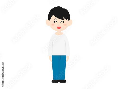 正面から見た男性のイラスト