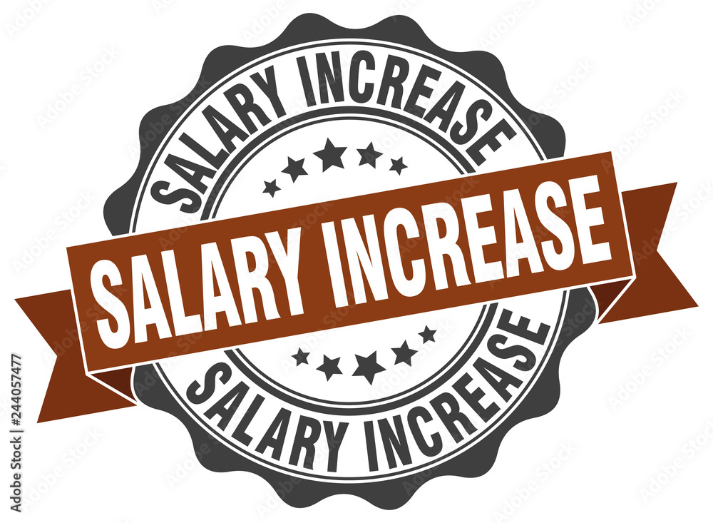 Fototapeta premium salary increase stamp. sign. seal