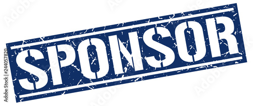 sponsor square grunge stamp