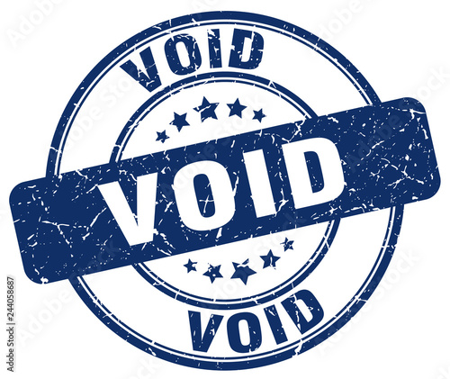 void blue grunge round vintage rubber stamp
