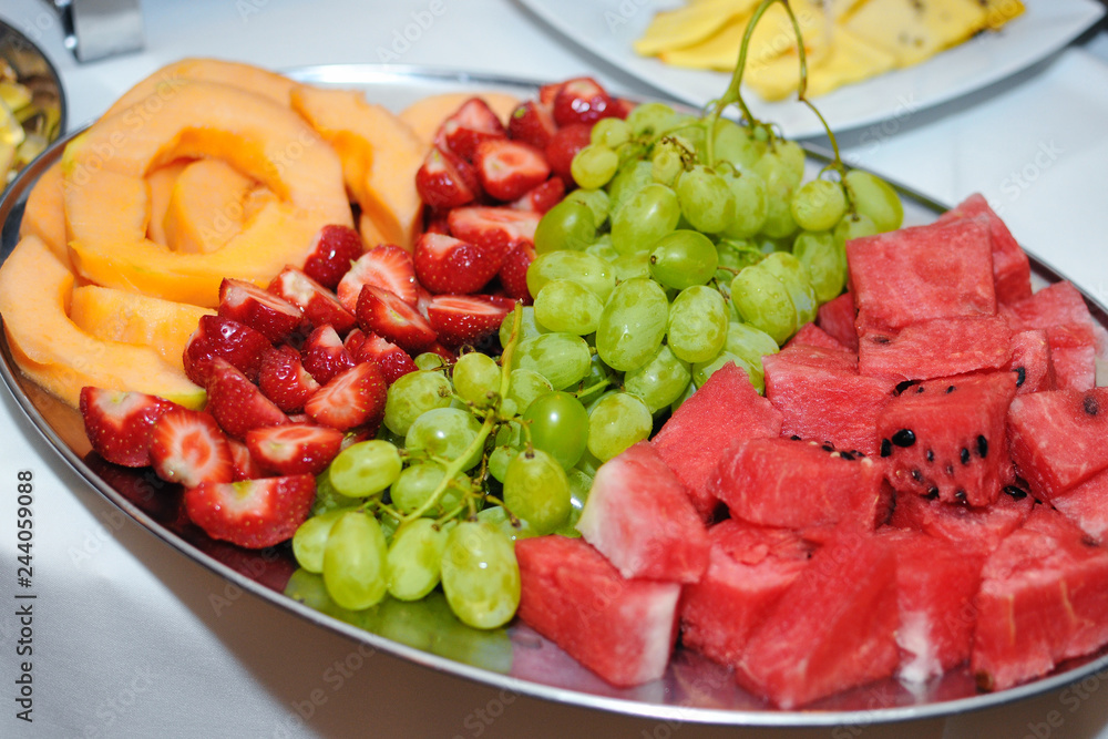 fresh fruit melon strawberry pineapple and grapes fresh fruit melon strawberry pineapple and grapes