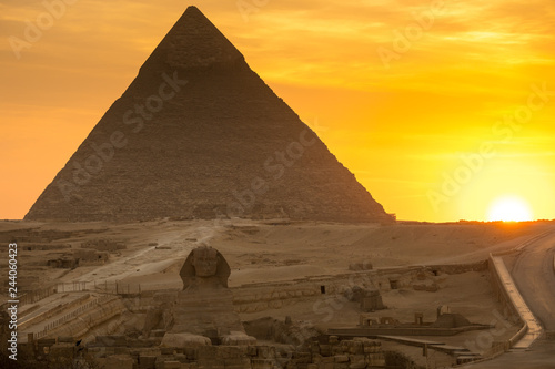 The Great pyramid on sunset