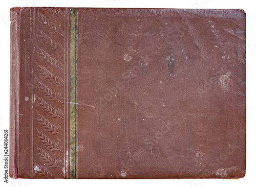 cover old red photo album for photos