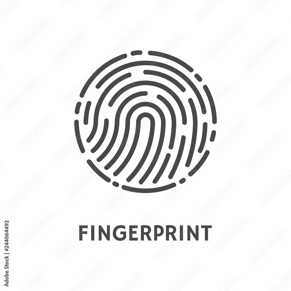 Fingerprint Rounded Shape of Print Poster Vector Fingerprint Rounded Shape of Print Poster Vector