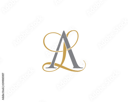 AL or LA Letters Logo Icon 002