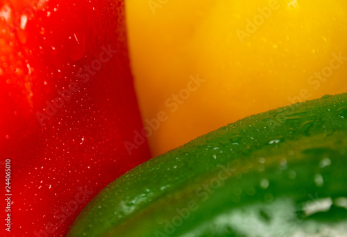 Paprika with small water droplets