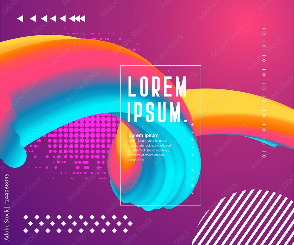 Liquid color shapes for composition backgrounds. Trendy abstract covers. Futuristic design posters