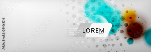 Background abstract - blurred dotted color circle shape, techno bubbles