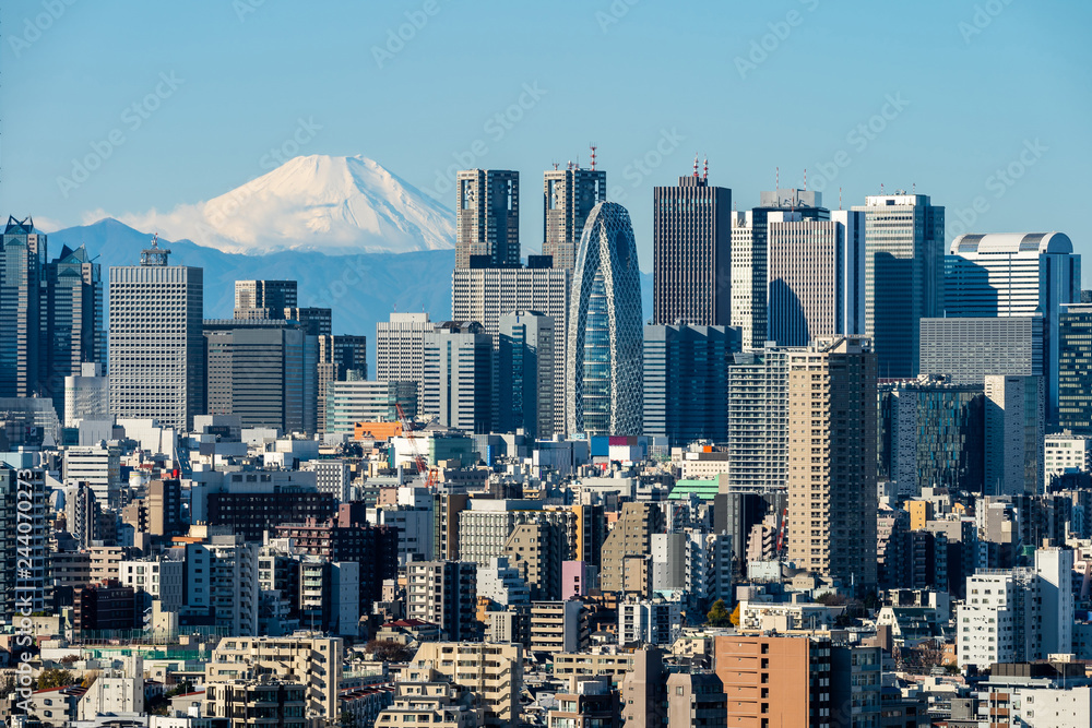 Ταπετσαρία shinjuku city fuji