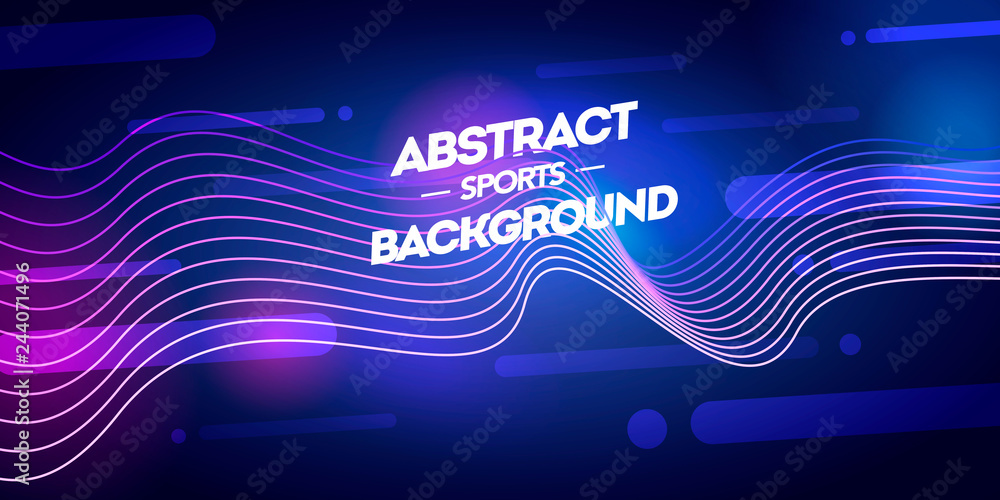 Vector illustration abstract modern colored poster background for sports