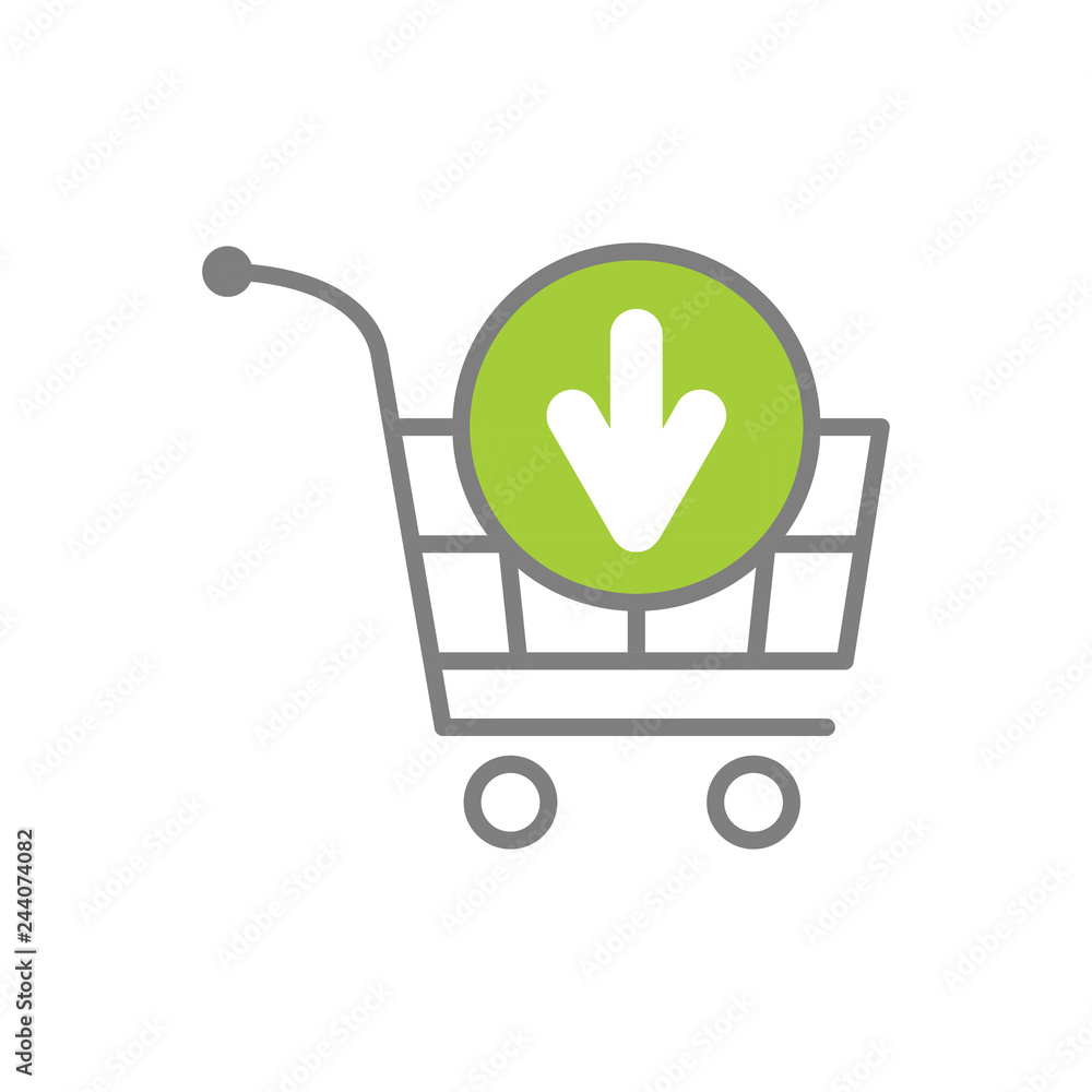 Online shopping cart add icon on white background for graphic and web design, Modern simple vector sign. Internet concept. Trendy symbol for website design web button or mobile app Online shopping cart add icon on white background for graphic and web design, Modern simple vector sign. Internet concept. Trendy symbol for website design web button or mobile app