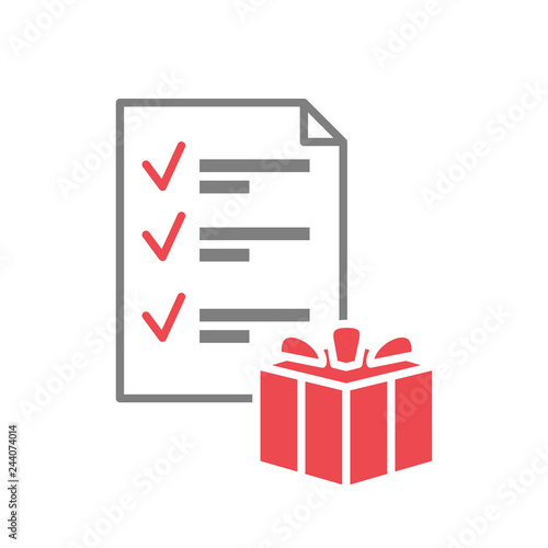 Online shopping list icon on white background for graphic and web design, Modern simple vector sign. Internet concept. Trendy symbol for website design web button or mobile app