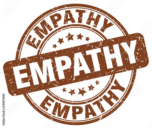 empathy brown grunge stamp