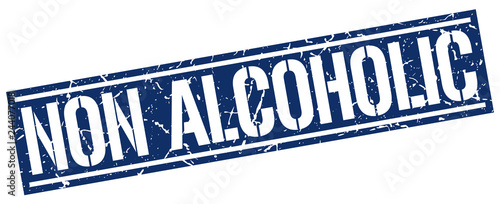 non alcoholic square grunge stamp