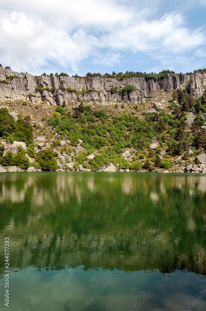 Lake in the Spanish province of Soria on a sunny day