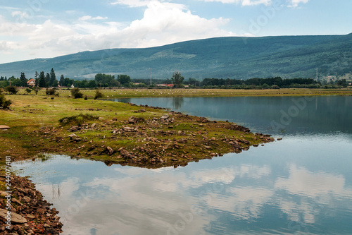 Lake in the Spanish province of Soria on a sunny day photo