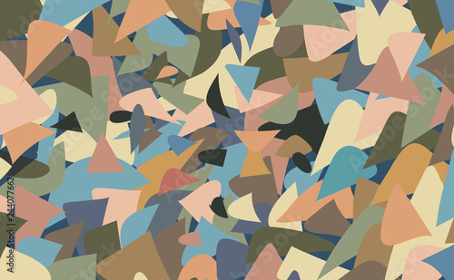 vector abstract background of bionic multi-colored shapes camouflage
