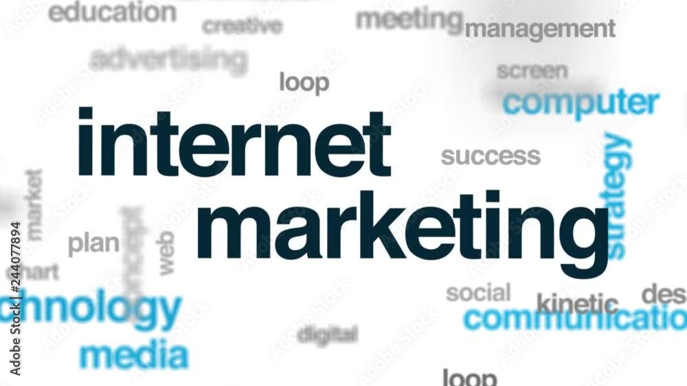 Internet marketing animated word cloud. Kinetic typography. Internet marketing animated word cloud. Kinetic typography.