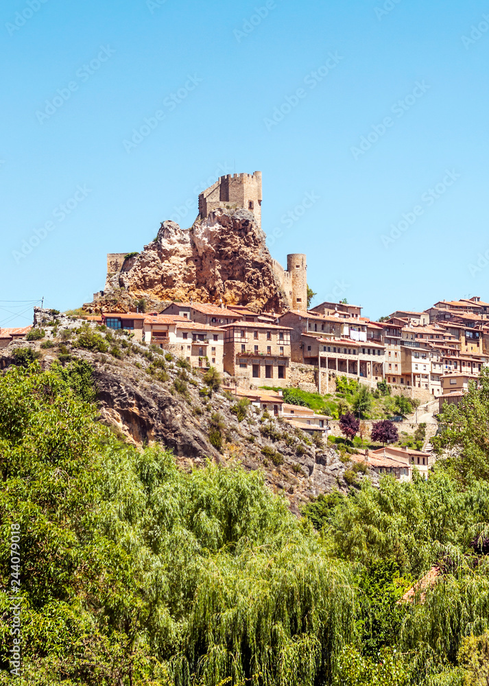 Village of Frias in the Spanish province of Burgos on a sunny day.