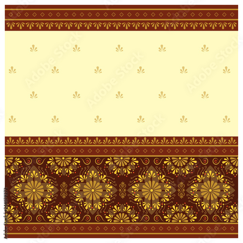 Red and golden Sari Background