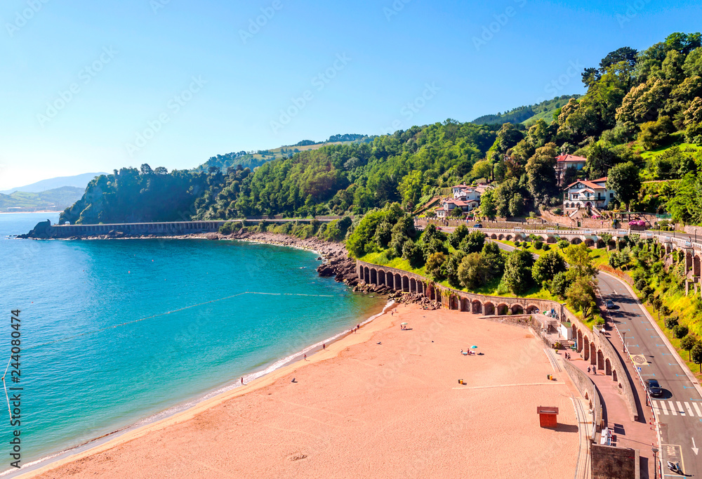 Fototapeta premium Zarauz is a town and municipality located in the eastern part of the Urola Costa region, in the province of Guipúzcoa